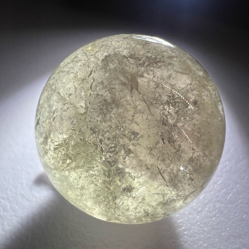 Crackle Quartz Marble‎ Sphere (#1) - Picture 3 of 8